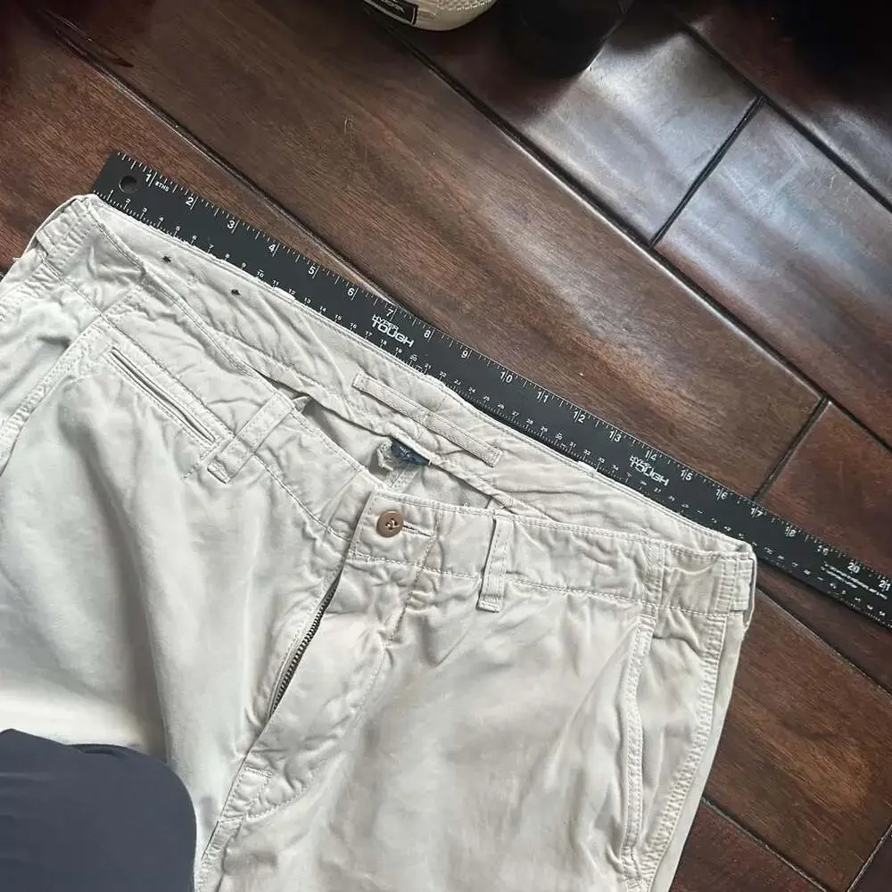 Vintage 90s Polo Ralph Lauren Relaxed Baggy Chino Pants Beige 35x30